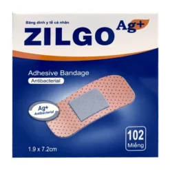 Băng cá nhân ion bạc kháng khuẩn Zilgo Ag+ Adhesive Bandage Hộp 102 miếng